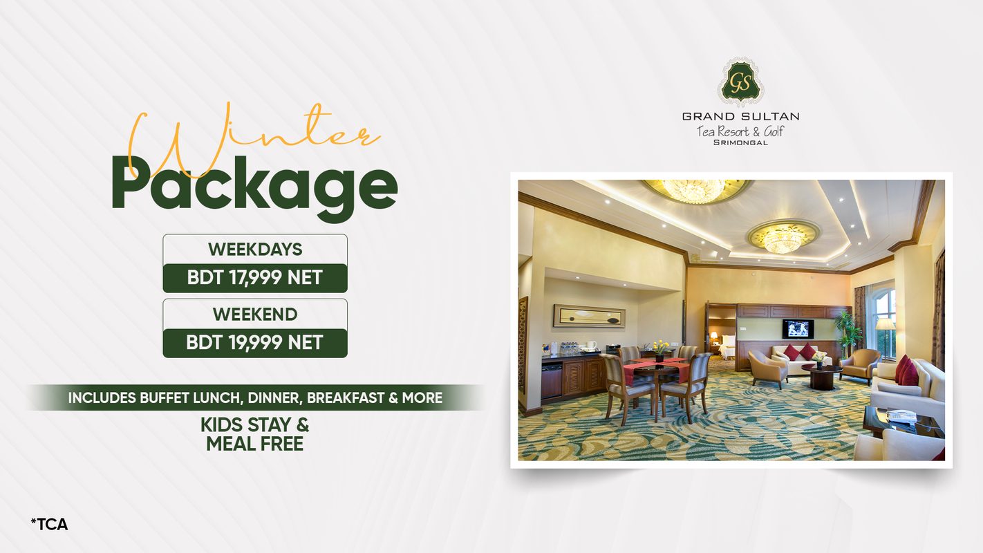 Grand Sultan Tea Resort winter package creative